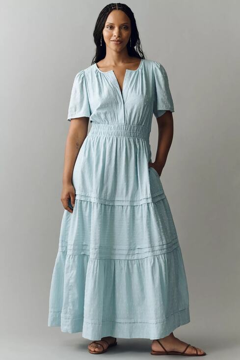 Anthropologie Dresses & Skirts - nwt by ANTHROPOLOGIE sz 2X Somerset Maxi dress lurex edition in Cordyalis Blue